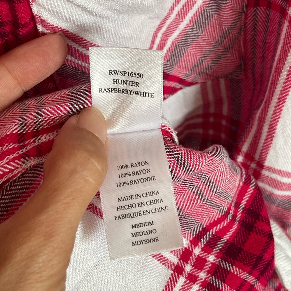 Rails Raspberry/White Checkered Shirt - Picture 6 of 6